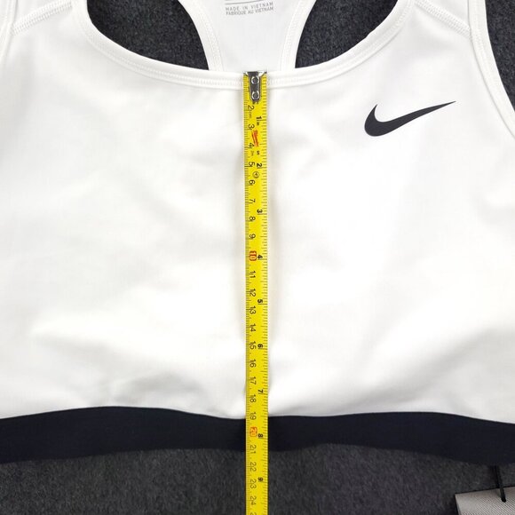 Nike Swoosh Sports Bra Medium Support Dri-Fit White Stretch Women's XL NWT - Picture 6 of 13